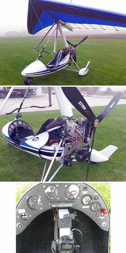 Bautek Skycruiser 120kg Trike 4 takt V twin B&S Motor, Pico L Flügel mit wasserdichte LKW