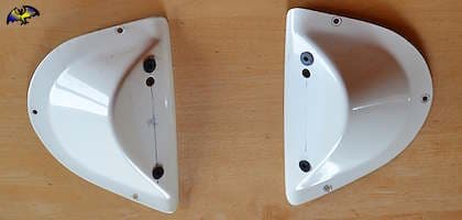 Halterungen L/R für Positionsleuchten / Strobelights C42 Passen nur bei GFK…
