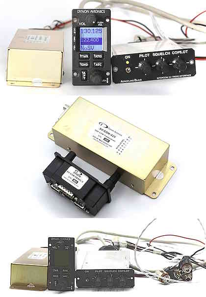 DYNON SV-COM-425 VHF COM TRANSCEIVER + SV-COM PANEL + AUDIO PANEL + CABLES +…