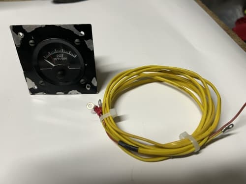 Engine EGT gauge with cable
