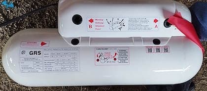 Verkaufe Rettungsschirm GRS 475kg geprüft bis 04/2030. Öffnung bis 280kmh…