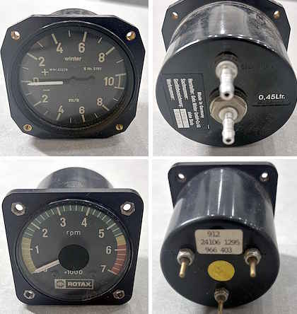 Vario und Drehzahlmesser vom Rotax 912
