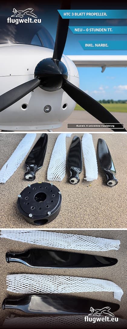 HTC 3 Blatt Propeller NEU, incl. Nabe