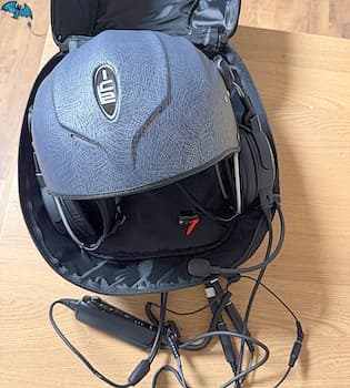 Paramotor Helm Icaro Solar X V2.0 Grau L mit Bose A20 Halterung