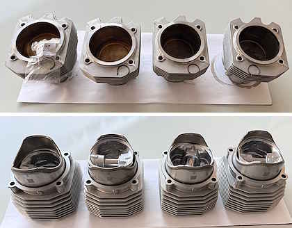 4 Stk ROTAX 912ULs Zylinder, Kolben, Bolzen mit Sicherung