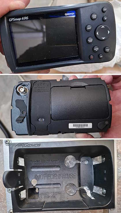Garmin 496 with mounting frame and antenna + conector (not on the pictures)…