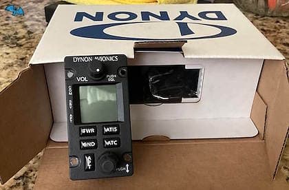 Excellent Dynon Avionics com head Has control knob and buttons for TWR, ATIS…