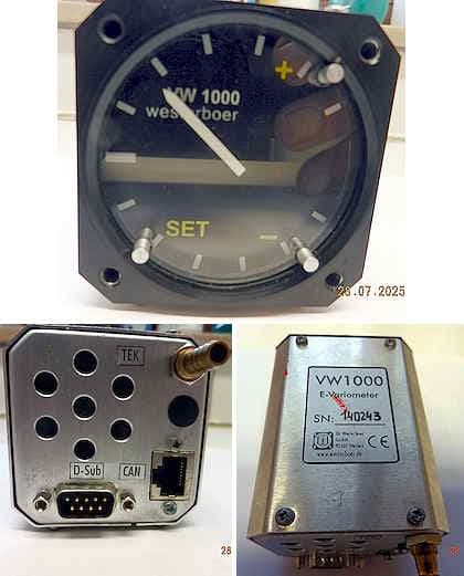 Düsenkompensiertes E-Variometer Westerboer VW 1000