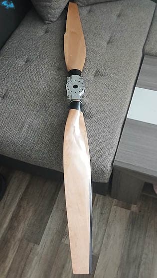 2 Blatt Holzpropeller verstellbar 160cm lang rechtsdrehend Mit einer Aufnahme…