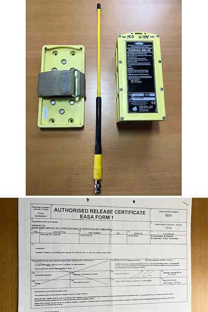ELT Kannad 406 AF met antenne en montageplaatje in topconditie! Werkt zonder problemen met formulier 1. Batterij geldig tot 03/2027. 550 € plus verzendkosten didi123(at)gmx.de - Image 1