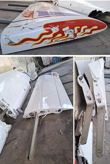 A Pair of damaged wings for Flight Design CTSW The left on is for parts only…